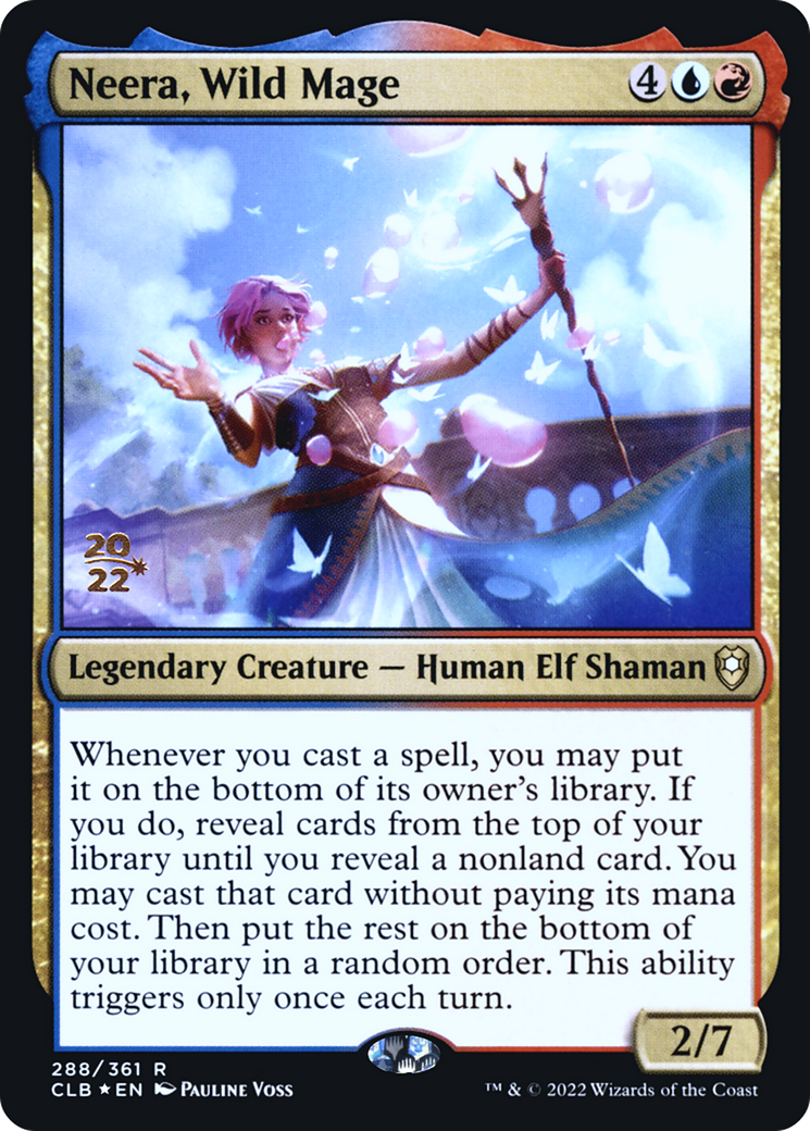 {R} Neera, Wild Mage [Commander Legends: Battle for Baldur's Gate Prerelease Promos][PR CLB 288]