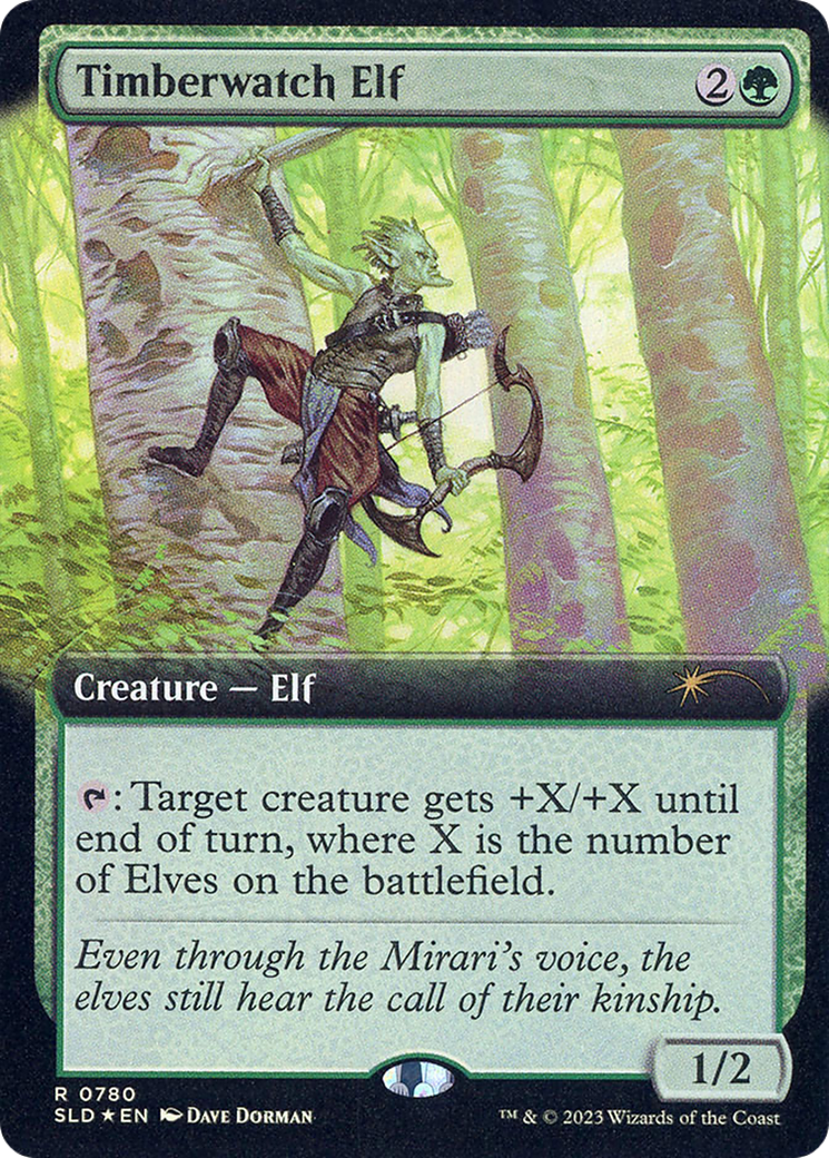 {R} Timberwatch Elf (Extended Art) [Secret Lair Drop Series][SLD 780]