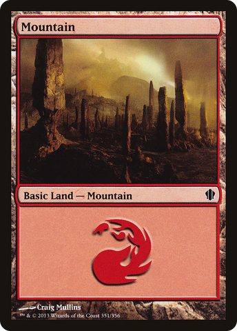 {B}[C13 351] Mountain (351) [Commander 2013]