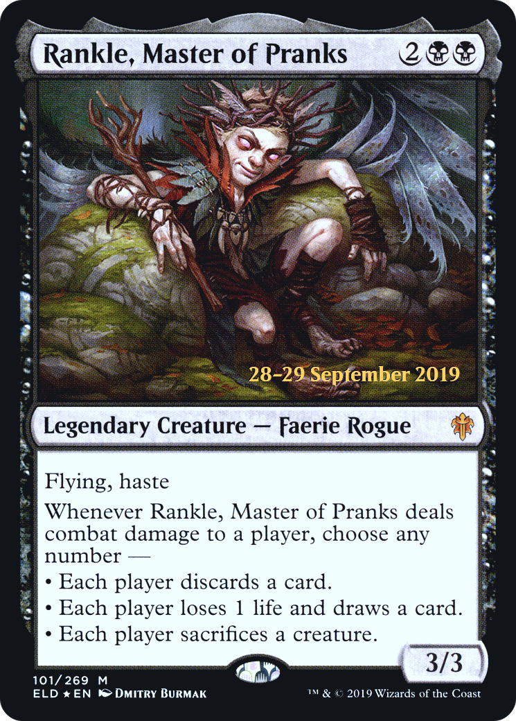 {R} Rankle, Master of Pranks [Throne of Eldraine Prerelease Promos][PR ELD 101]