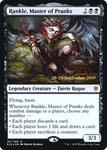 {R} Rankle, Master of Pranks [Throne of Eldraine Prerelease Promos][PR ELD 101]