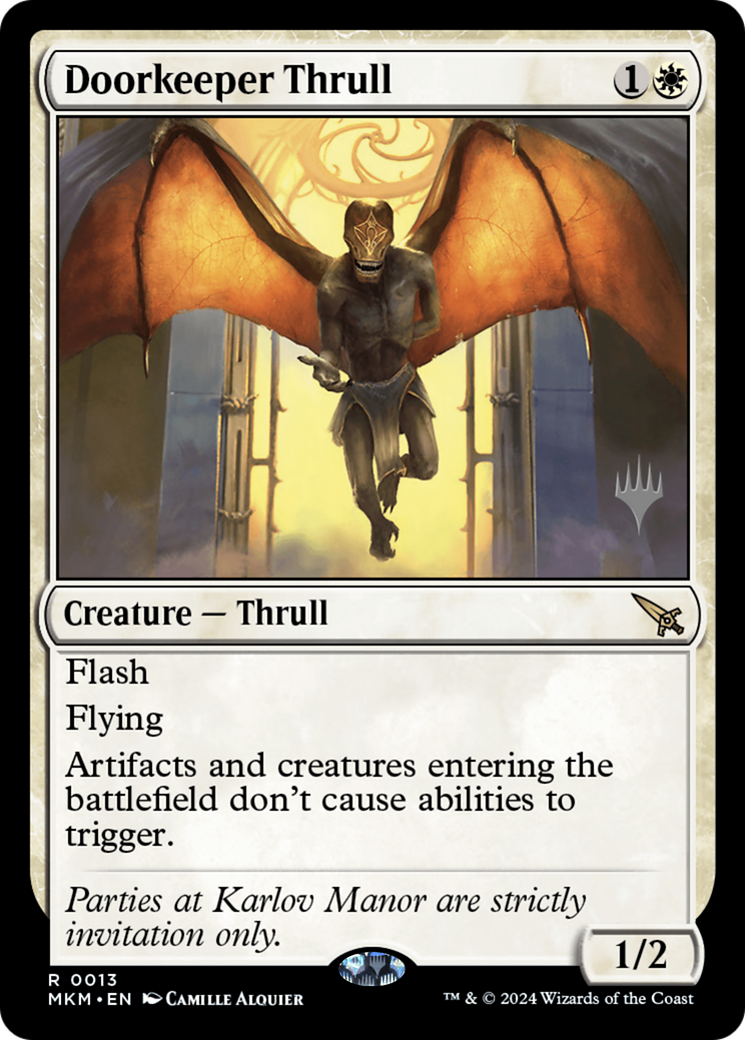 {R} Doorkeeper Thrull (Promo Pack) [Murders at Karlov Manor Promos][PP MKM 013]