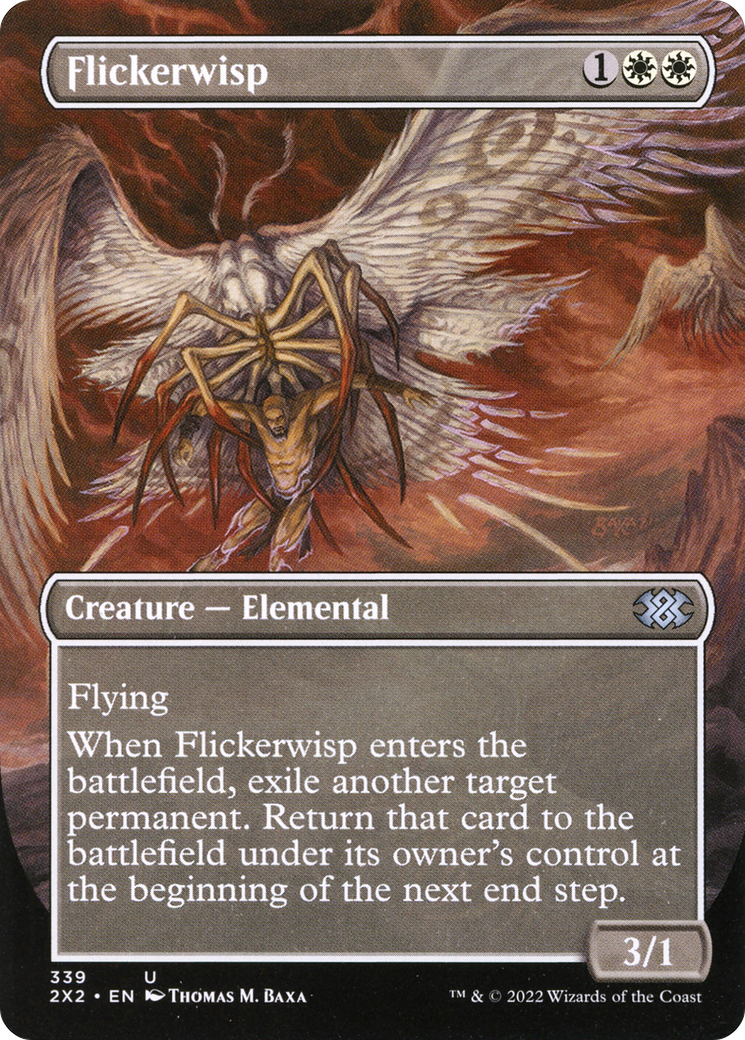 {C} Flickerwisp (Borderless Alternate Art) [Double Masters 2022][2X2 339]