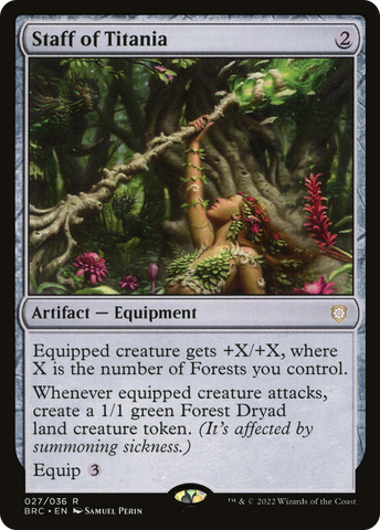 {R} Staff of Titania [The Brothers' War Commander][BRC 027]