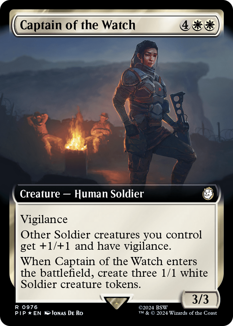 {R} Captain of the Watch (Extended Art) (Surge Foil) [Fallout][PIP 976] - Misty Mountain Games
