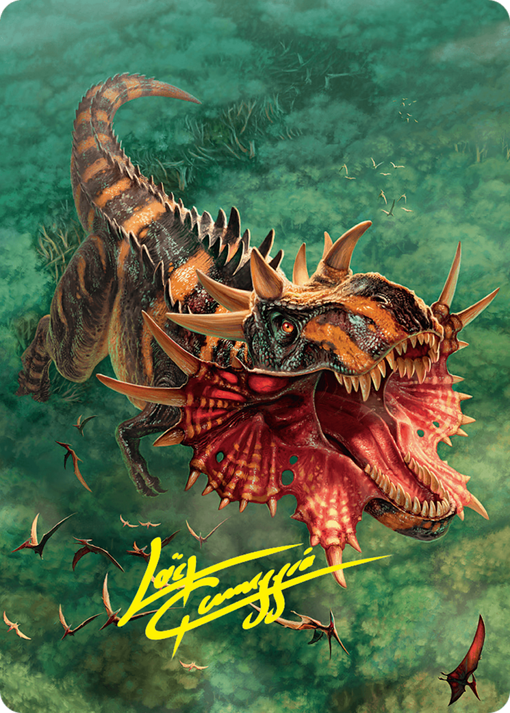 {A} Gigantosaurus Art Card (53/54) (Gold-Stamped Signature) [Foundations Art Series][GS AFDN 053]