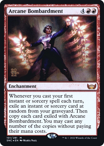 {R} Arcane Bombardment [Streets of New Capenna Prerelease Promos][PR SNC 101]