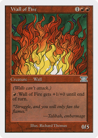 {C} Wall of Fire [Classic Sixth Edition][6ED 216]