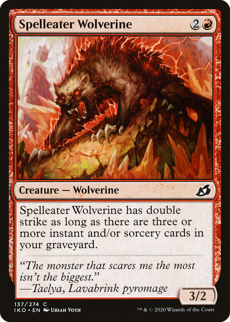 {C} Spelleater Wolverine [Ikoria: Lair of Behemoths][IKO 137]