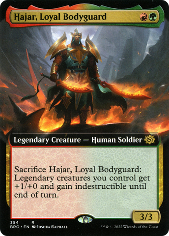 {R} Hajar, Loyal Bodyguard (Extended Art) [The Brothers' War][BRO 354]