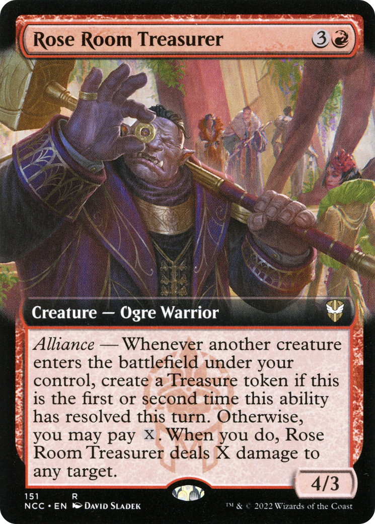 {R} Rose Room Treasurer (Extended Art) [Streets of New Capenna Commander][NCC 151]