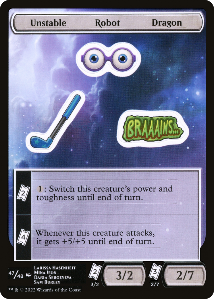 {C} Unstable Robot Dragon [Unfinity Stickers][SUNF 047]