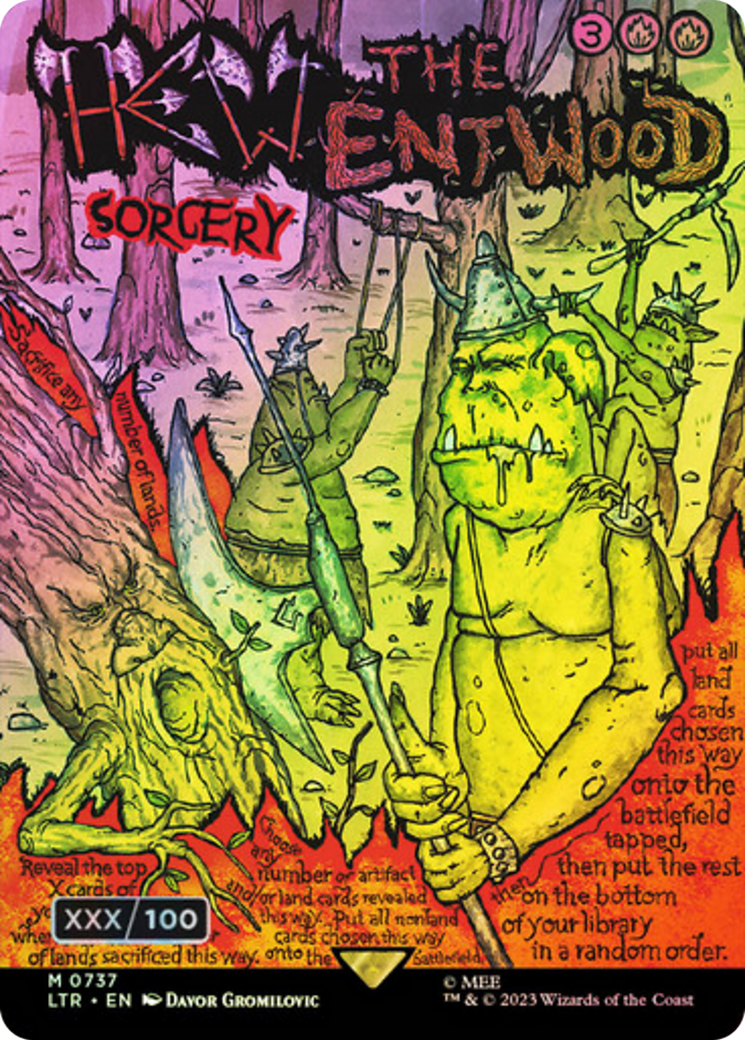 {R} Hew the Entwood (Borderless Poster) (Serialized) [The Lord of the Rings: Tales of Middle-Earth][SR LTR 737]