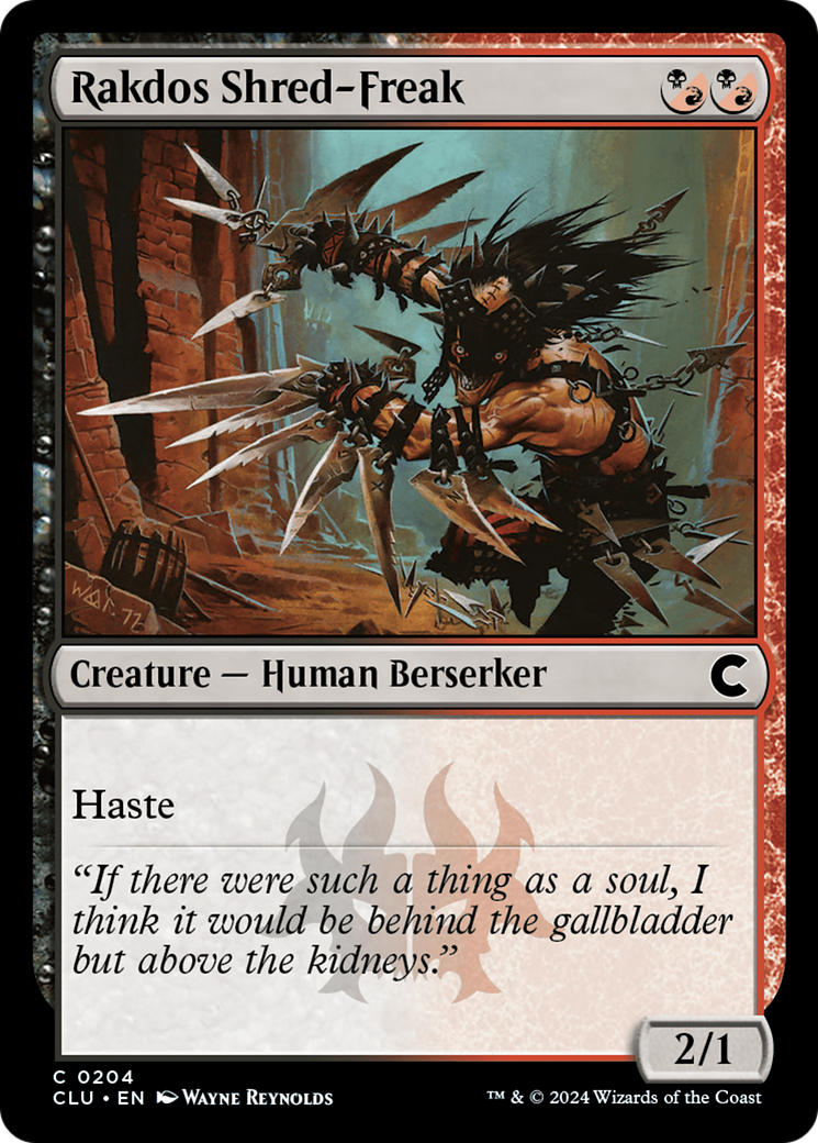 {C} Rakdos Shred-Freak [Ravnica: Clue Edition][CLU 204]
