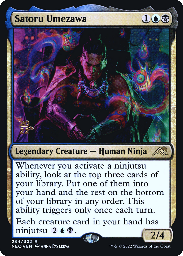 {R} Satoru Umezawa [Kamigawa: Neon Dynasty Prerelease Promos][PR NEO 234]