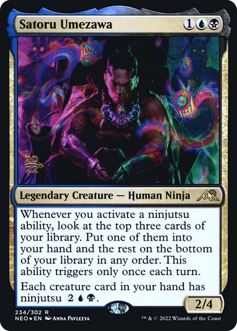 {R} Satoru Umezawa [Kamigawa: Neon Dynasty Prerelease Promos][PR NEO 234]