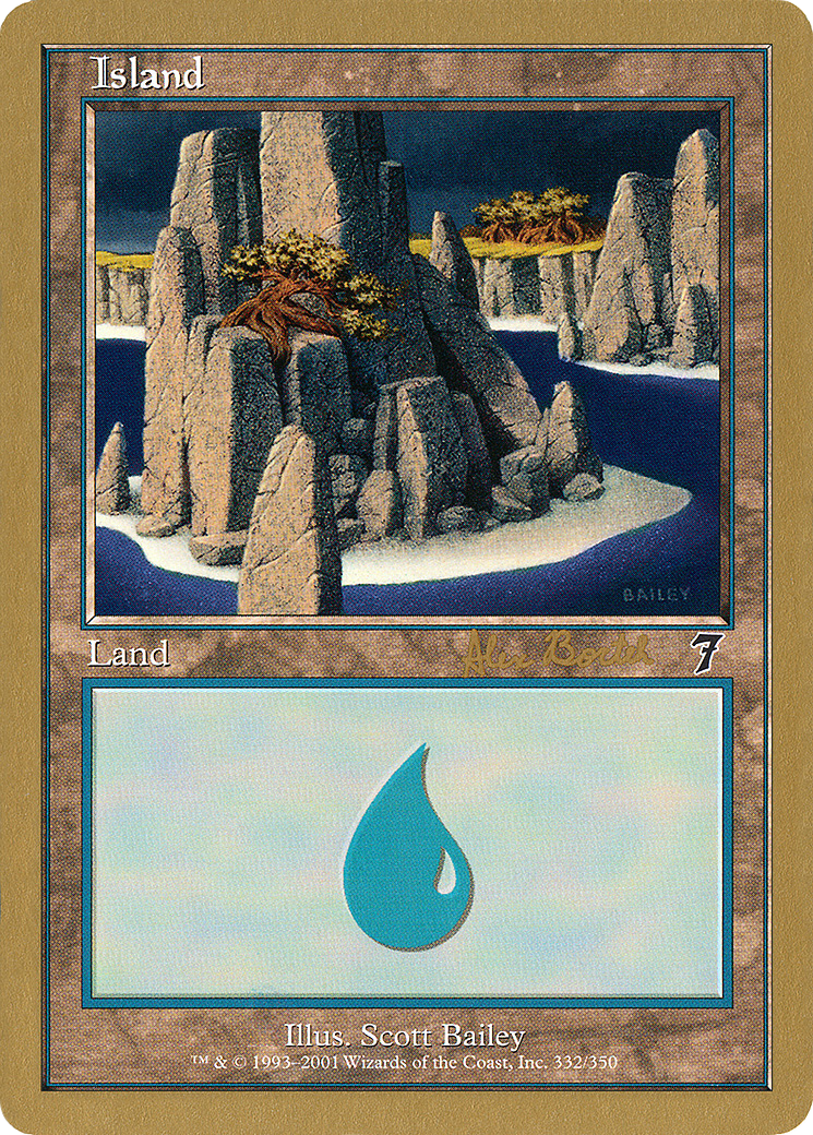 {B}[GB WC01 AB332] Island (ab332) (Alex Borteh) [World Championship Decks 2001]