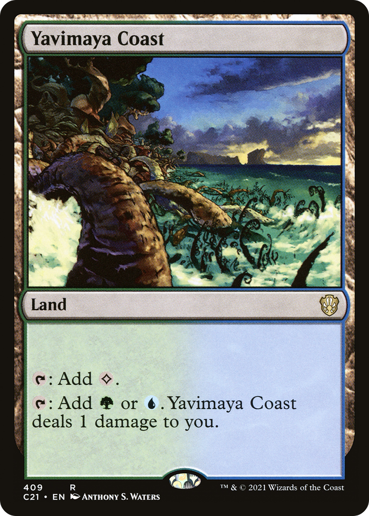 {R} Yavimaya Coast [Commander 2021][C21 409]
