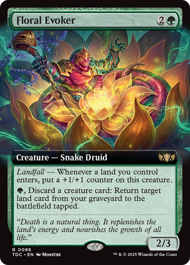 {R} Floral Evoker (Extended Art) [Tarkir: Dragonstorm Commander][TDC 086]
