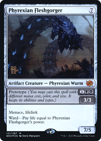 {R} Phyrexian Fleshgorger [The Brothers' War: Prerelease Promos][PR BRO 121]
