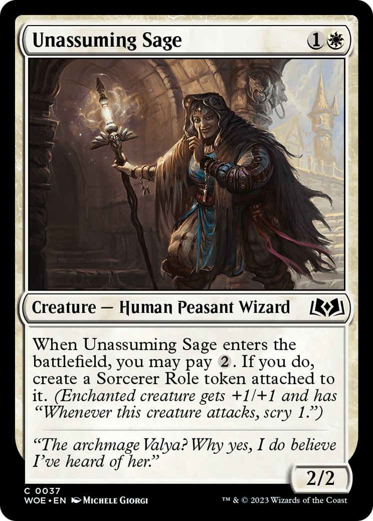 {@C} Unassuming Sage [Wilds of Eldraine][WOE 037]