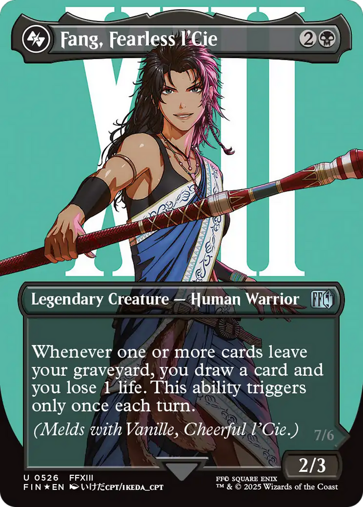{@@FIN C} Fang, Fearless l'Cie (Borderless) (Surge Foil) [FINAL FANTASY][FIN 526]