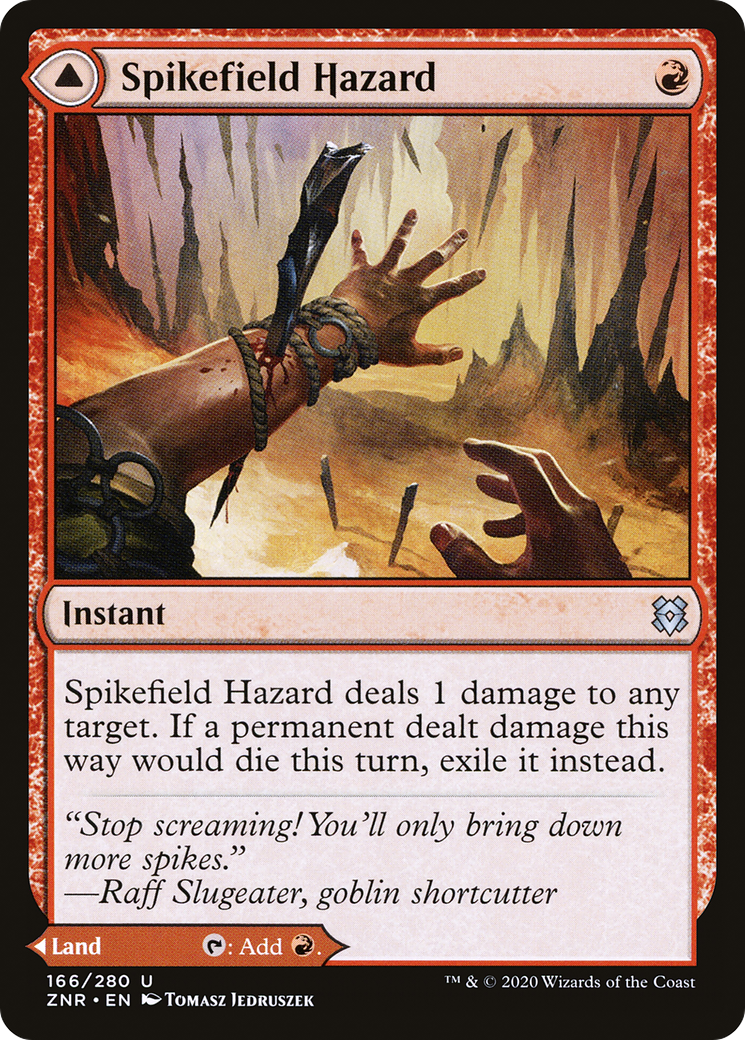 {C} Spikefield Hazard // Spikefield Cave [Zendikar Rising][ZNR 166]