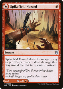 {C} Spikefield Hazard // Spikefield Cave [Zendikar Rising][ZNR 166]