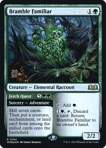 {@R} Bramble Familiar // Fetch Quest [Wilds of Eldraine Prerelease Promos][PR WOE 164]