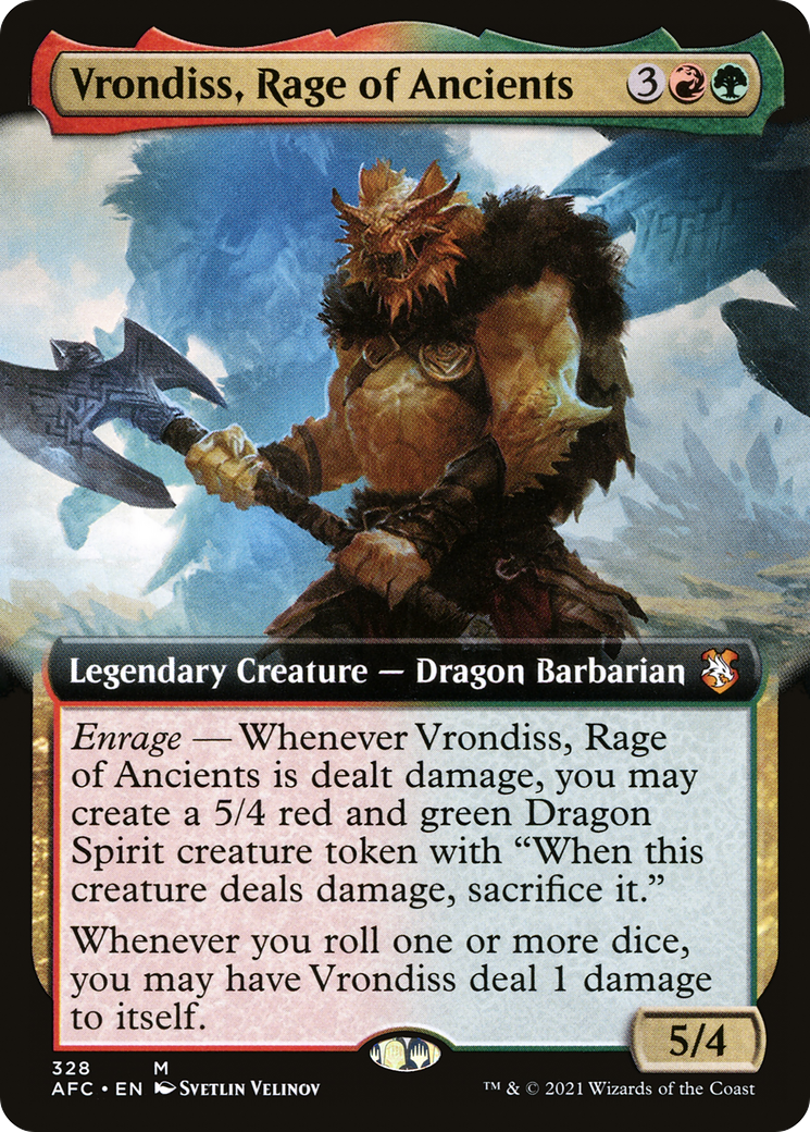 {R} Vrondiss, Rage of Ancients (Extended Art) [Dungeons & Dragons: Adventures in the Forgotten Realms Commander][AFC 328]