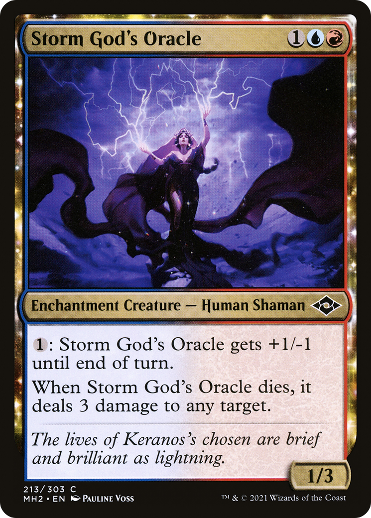 {C} Storm God's Oracle (Foil): (enchantment) [Modern Horizons 2] [MH2 213]
