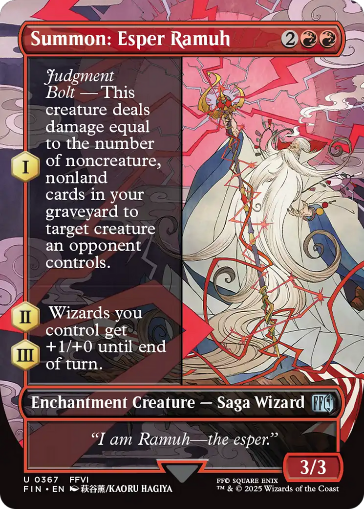 {@C} Summon: Esper Ramuh (Borderless) [FINAL FANTASY][FIN 367]