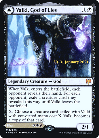 {R} Valki, God of Lies // Tibalt, Cosmic Impostor [Kaldheim Prerelease Promos][PR KHM 114]