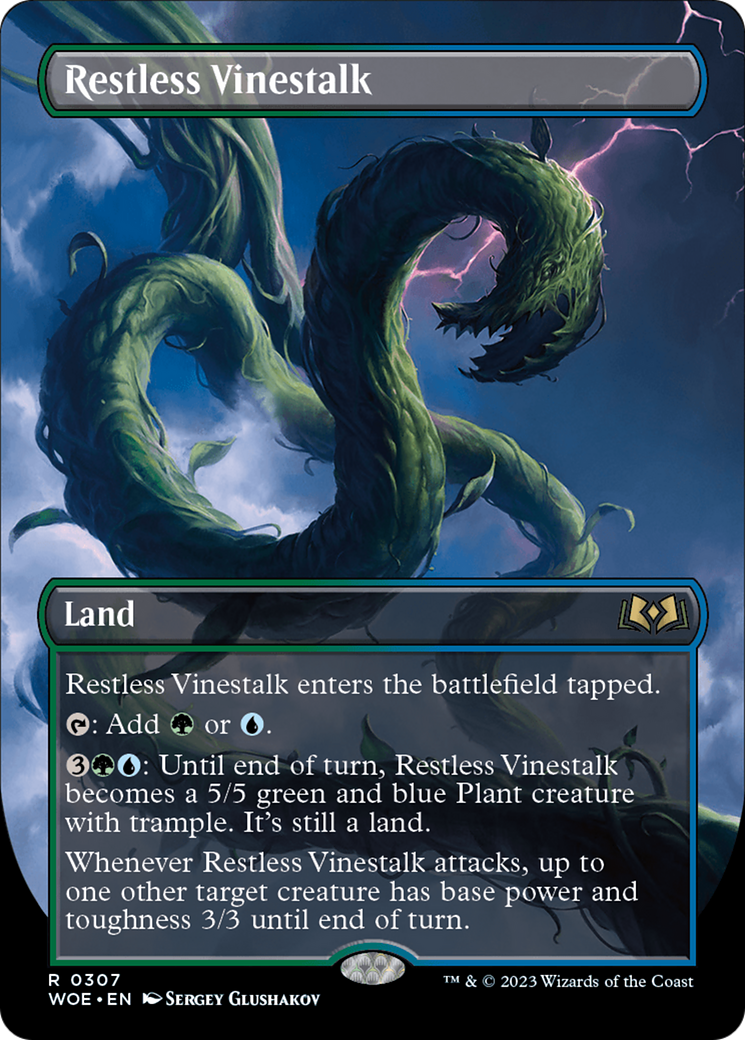 {@R} Restless Vinestalk (Borderless) [Wilds of Eldraine][WOE 307]