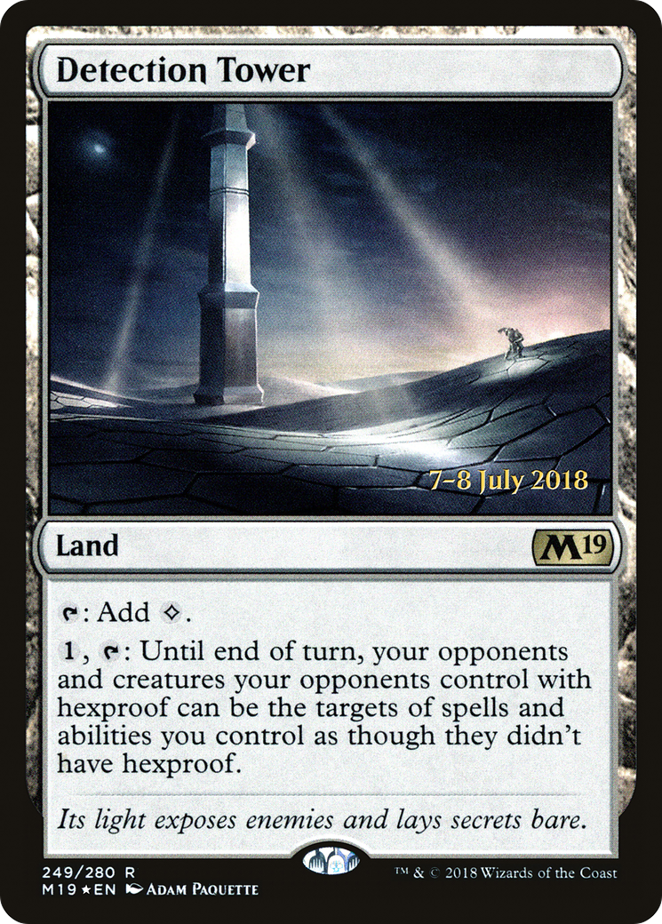 {R} Detection Tower [Core Set 2019 Prerelease Promos][PR M19 249]
