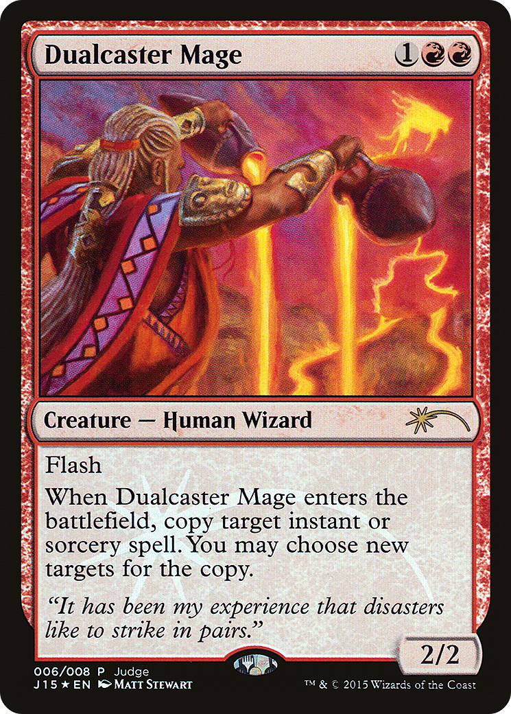 {R} Dualcaster Mage [Judge Gift Cards 2015][PA J15 006] - Misty Mountain Games