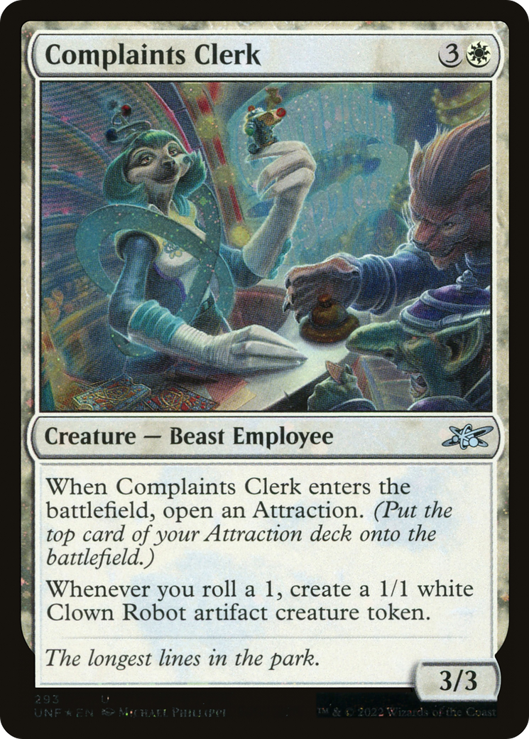 {C} Complaints Clerk (Galaxy Foil) [Unfinity][UNF 293]
