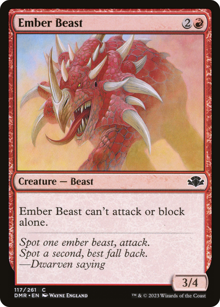 {C} Ember Beast [Dominaria Remastered][DMR 117]