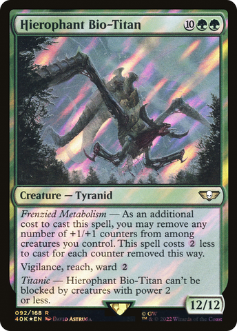 {R} Hierophant Bio-Titan (Surge Foil) [Universes Beyond: Warhammer 40,000][SF 40K 092]