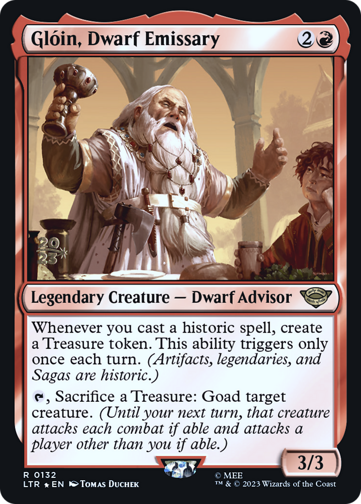 {R} Gloin, Dwarf Emissary [The Lord of the Rings: Tales of Middle-Earth Prerelease Promos][PR LTR 132]