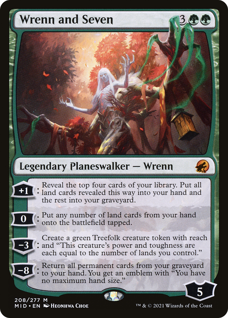 {R} Wrenn and Seven [Innistrad: Midnight Hunt][MID 208]