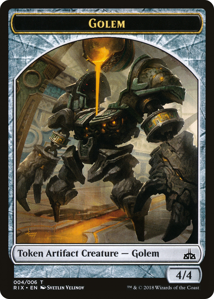 {T} Golem Token [Rivals of Ixalan Tokens][TRIX 004]