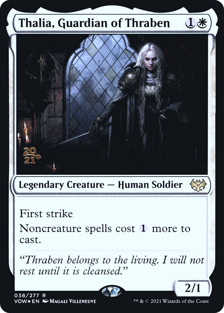 {R} Thalia, Guardian of Thraben [Innistrad: Crimson Vow Prerelease Promos][PR VOW 038]