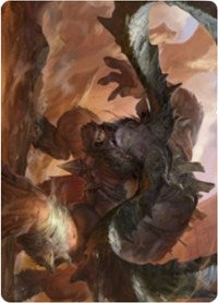 {A} Moraug, Fury of Akoum Art Card [Zendikar Rising Art Series][AZNR 066]