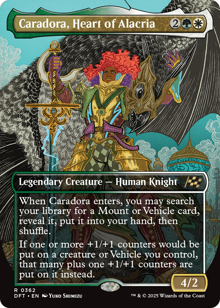 {@R} Caradora, Heart of Alacria (Borderless) [Aetherdrift][DFT 362]