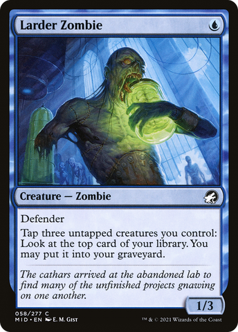{C} Larder Zombie [Innistrad: Midnight Hunt][MID 058]