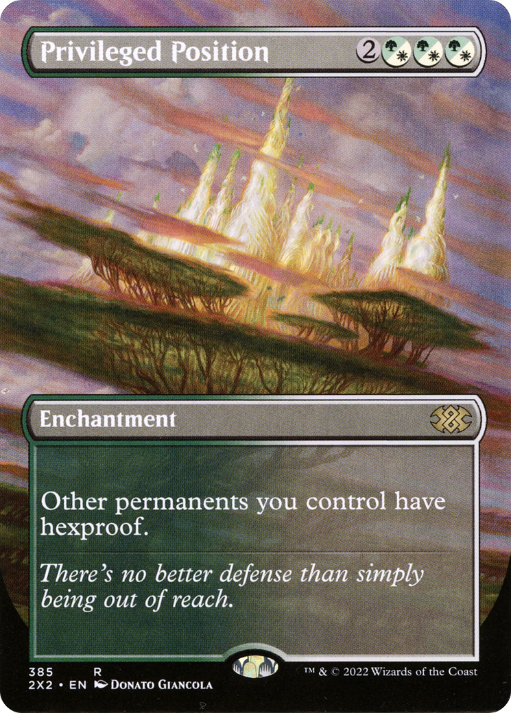 {R} Privileged Position (Borderless Alternate Art) [Double Masters 2022][2X2 385]