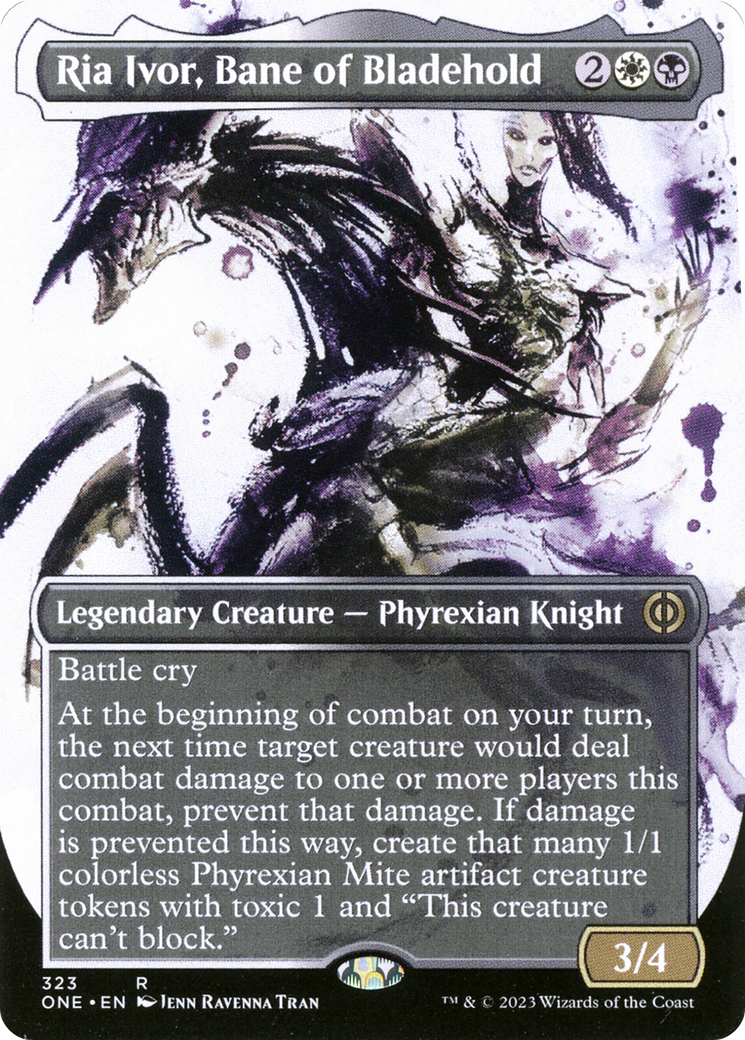 {R} Ria Ivor, Bane of Bladehold (Borderless Ichor) [Phyrexia: All Will Be One][ONE 323]