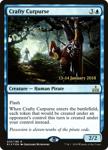 {R} Crafty Cutpurse [Rivals of Ixalan Prerelease Promos][PR RIX 033]
