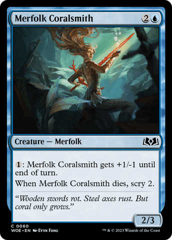{@C} Merfolk Coralsmith [Wilds of Eldraine][WOE 060]